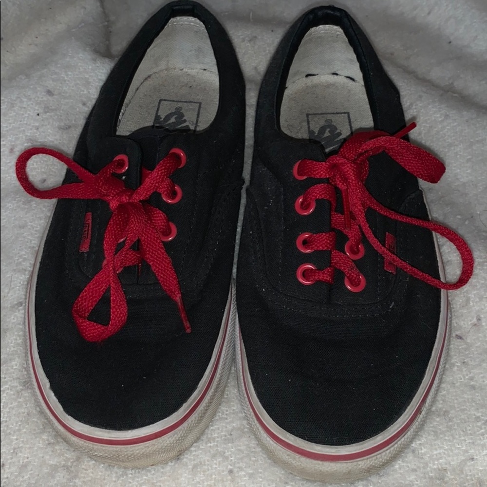 Black and red vans